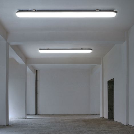 LED Feuchtraum Wannenleuchte Kellerleuchte 157 cm, LED 22 Watt 1x 2000lm kaltweiß, 2er Set