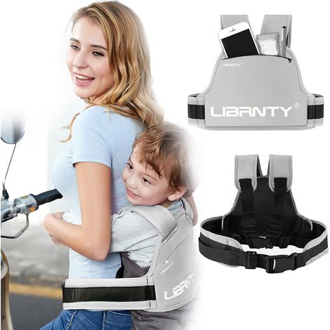 Ceinture de Sécurité Moto pour Enfants,Réglable Harnais Moto Enfant,Harnais de sécurité pour Harnais réfléchissant et Pliable,Convient aux Enfants de 3 à 10 Ans, Vert (1/5)