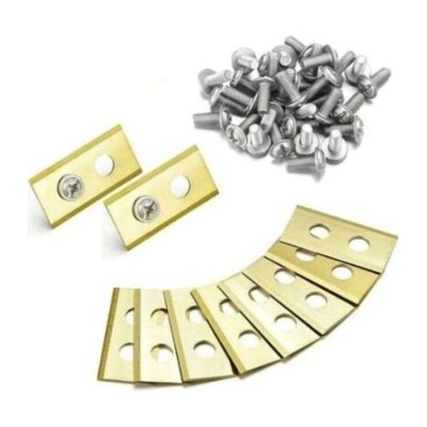 20 x Lames en titane, lames de remplacement pour les tondeuses robotisées Worx Landroid, lames en titane de haute qualité de 1 mm et vis Dacromet modifiées + tournevis (1/4)