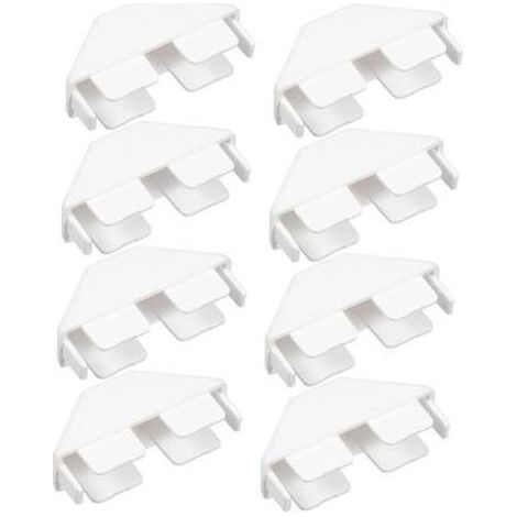 8 Pièces Chapeau De Clôture Accessoires Pour Poteaux De Clôture Capuchons De Poteaux De Garde-corps Support De Poteau De Clôture Capuchons De Poteau De Pont Pvc Blanche 7.642.2cm (1/5)