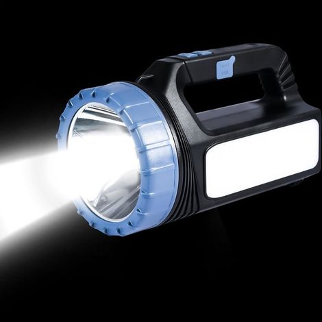 Lampe torche LED solaire, lampe torche portable solaire - Lampe torche LED solaire rechargeable par USB Projecteur ultra-lumineux, lampe de travail étanche (1/5)