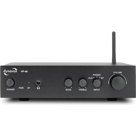 Dynavox VP-40 Amplificatore Stereo 2 x 20 W Nero Bluetooth® (1/2)