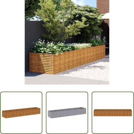 Gartengestaltung - Hochbeet 479x100x69 cm Cortenstahl (1/5)