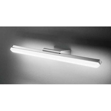 Applique Murale Led Série 6330 Chrome Poli, 14W 1540Lm, Lumière Chaude 3000K, Design Linéaire Et Moderne Pour Salle De Bain Et Miroir - Perenz (1/2)