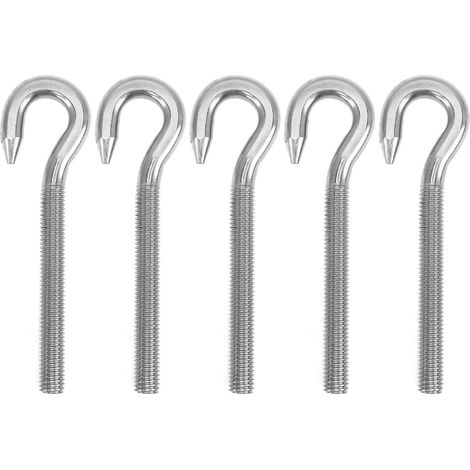 Lot de 5 crochets à vis en acier inoxydable haute dureté pour équipements mécaniques et usage domestique