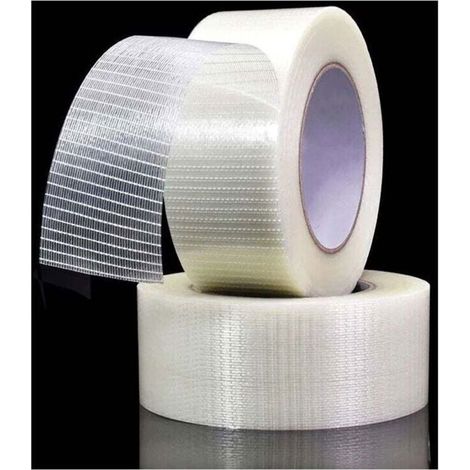 Ruban adhésif renforcé (filament) - PZCC - Transparent - Bidirectionnel - 170 µm - 50 m x 50 mm - Lot de 2 (1/4)