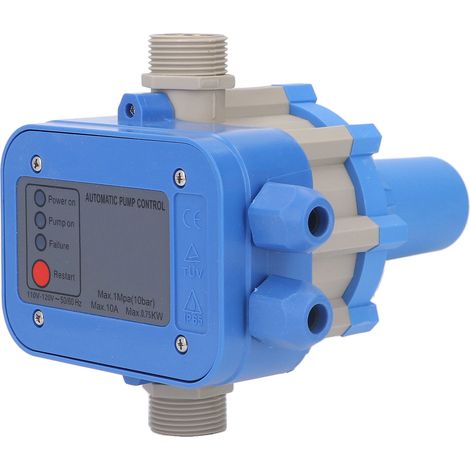 Régulateur de pression pour pompe à eau IP65, coque ABS haute dureté, interrupteur de contrôle intelligent 110-120V (0,75KW) (1/5)