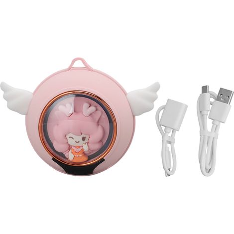 2 en 1 Chauffe-mains Rechargeable USB 6020mAh Batterie Externe à Deux Niveaux Réglables Affichage Numérique Intelligent Rose (1/5)