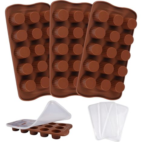 Set di tre stampi in silicone per cioccolato, stampo in silicone per cioccolatini sandwich (1/5)