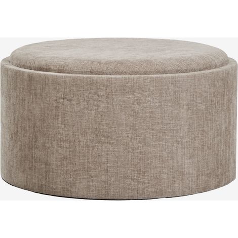 Pouf rotondo imbottito Berkeleni con vassoio e contenitore SKLUM