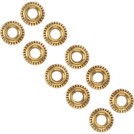 50 perles en zinc pour tresses dreadlocks, barbe, création de bijoux artisanaux, doré (1/5)