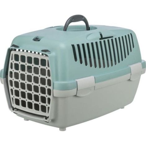 Caja de transporte - TRIXIE - Capri 1 - XS : 32 x 31 x 48 cm - Gris claro / Salvia