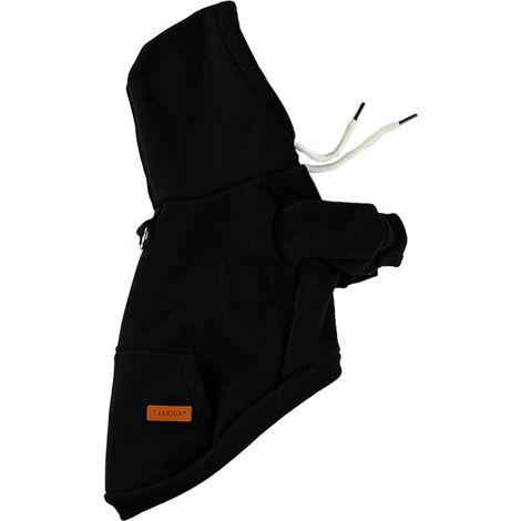 Felpa termica per cani, giacca in cotone con fodera in pile, pullover a tinta unita con tasche, abbigliamento invernale morbido ed elastico per Bichon Frisé e cani di piccola taglia (1/5)