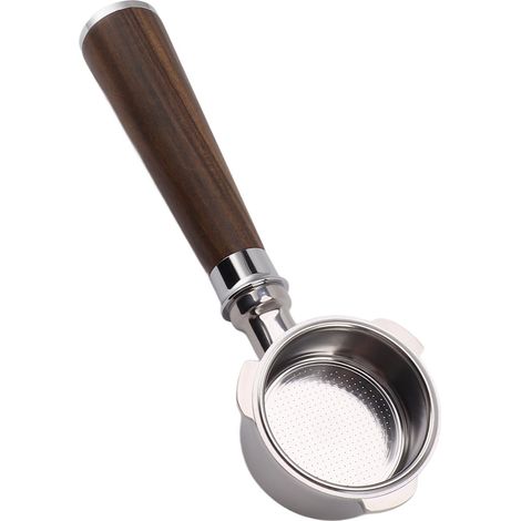 Ears 51mm Edelstahl-Filterhalter, bodenloser Filterhalter mit Griff für Donlim Petrus Bear Yanxune Kaffeemaschine, Schwarz (1/5)
