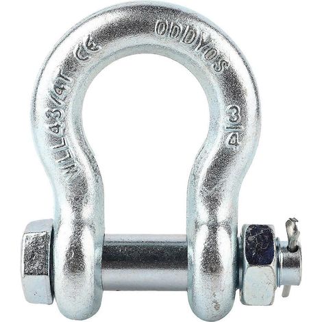 Ankerschäkel, hochbelastbar, aus legiertem Stahl, Bügelform mit Mutter, Schiffshebezeugteile, 1 Stück, 4,75 t Anker S