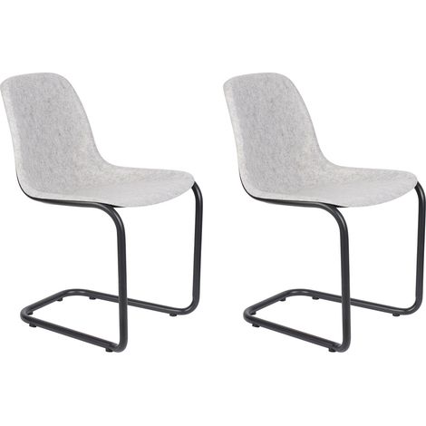 Lot de 6 chaises en hêtre chêne clair assise tissu - RIPAL (1/5)