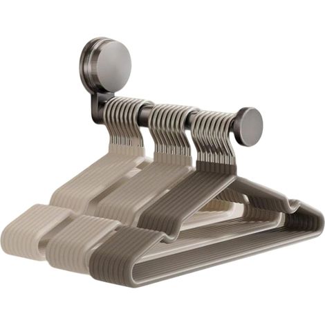Organisateur de cintres, rangement extensible pour cintres, ventouses détachables, aucun perçage requis (1/5)