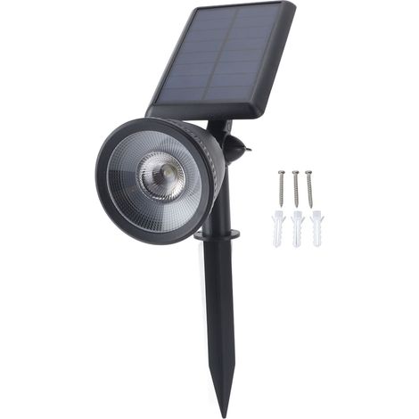 Ortviai Projecteur Solaire Extérieur IP67, 600 lm, 2 Modes Automatique, Facile à Installer pour Jardin, Terrasse et Paysage (1/5)