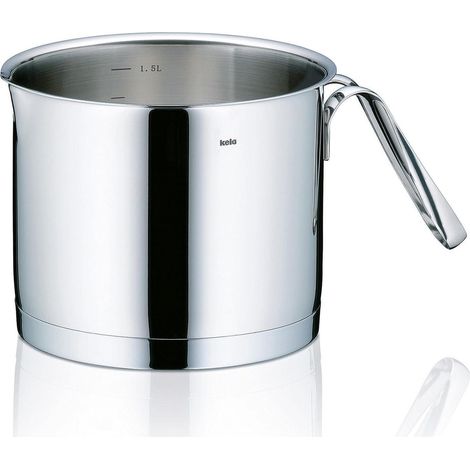 kela, pentolino per Latte Cailin, in Acciaio Inox, Color Argento Lucido, 14 cm (1/5)