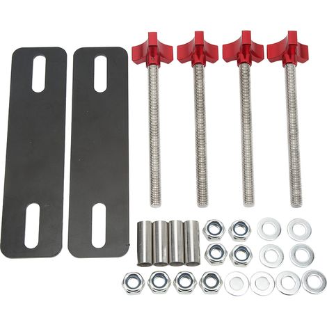 Kit de fixations réglables pour plaques de désensablage tout-terrain (4,72 à 6,69 pouces), rouge. (1/5)