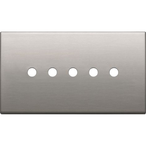 VIMAR - 22689.RN.5.11 Plaque 5Mx5 BS Ronde Nickel brossé