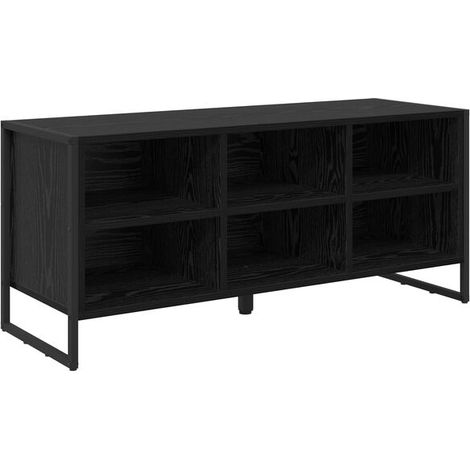 Meuble à chaussures avec rangement, chêne noir, 100 x 35 x 44 cm (1/5)
