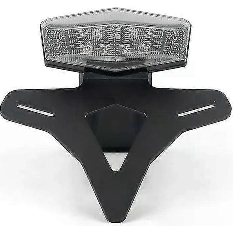 Support de plaque d'immatriculation et feu arrière court pour motos 790 Duke/890 Duke (2018-2024), intégré au cadre (transparent). (1/5)