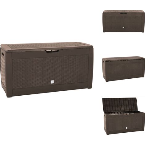 Gartenboxen - Living Gartentruhe Braun 119x48x60 cm Polypropylen (1/5)