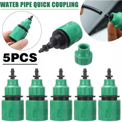 (5 pièces - 1'') 5 raccords rapides en plastique de 4/7/8/11 mm pour tuyau d'arrosage, adaptateurs d'irrigation pour irrigation goutte à goutte (1/5)