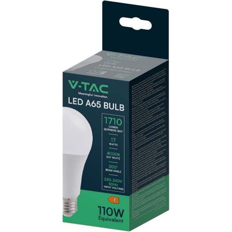 V-TAC VT-2017 LED-Glühbirne E27 17W A65 natürliches weißes Licht 4000K 214457