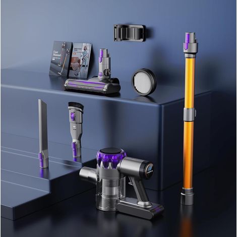 Aspirapolvere senza fili 300 W, 40.000 Pa, 2 velocità, LED, viola e oro S3P DESVIAE (1/4)