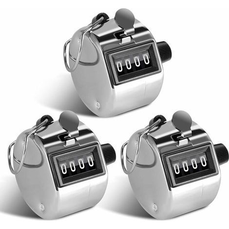 3 Pièces Compteur Manuel 4 Chiffres Compteur de Passage pour Compteur de Personnes, Sport de Golf, École des Formateurs (1/5)