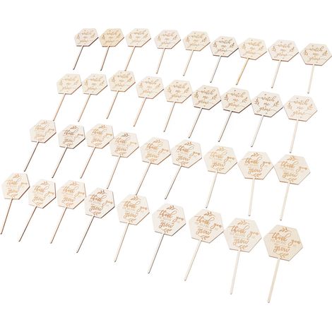 Lot de 36 étiquettes hexagonales pour plantes, piquets décoratifs de jardin, marqueurs de végétaux (pack de 36 pièces) (1/5)