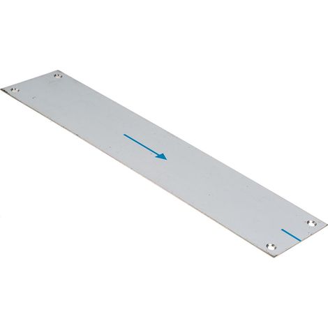 Rs Pro – Plaque d'obturation acier inoxydable 330 x 75mm – Fixation par vis – Protection durable pour tableau électrique (1/2)