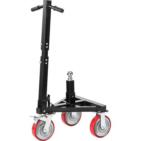VEVOR Plataforma para Remolque, Capacidad de la Barra de Tracción de 1587 kg, Altura Ajustable de 460 y 560 mm, con Bola de Enganche de 50,8 mm, Longitud de Manija Ajustable para Mover Remolques
