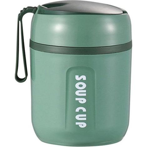 Boîte alimentaire isotherme en acier inoxydable 480ml verte garde vos repas au chaud jusqu'à 4 heures (1/4)