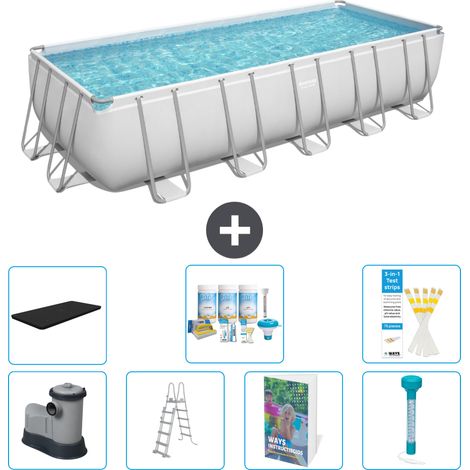 Bestway Power Steel Rechteckig - 640x274x132 cm - 8-teilig S574