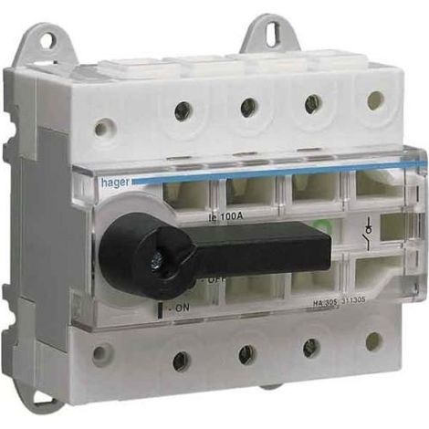 Hager HA306 interruttore modulare nero 125A 3 poli