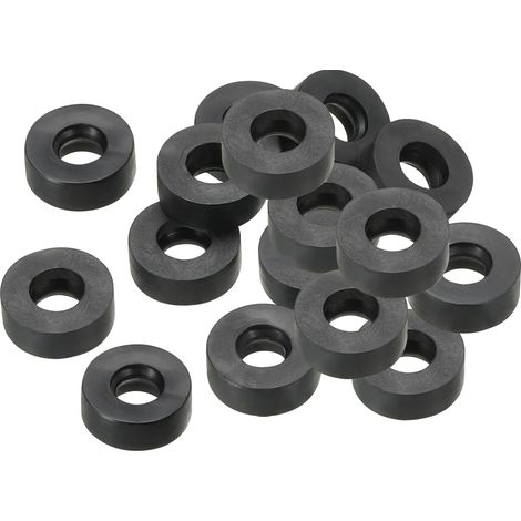 M3 Joint Plat En Caoutchouc, 16 Pièces 3mm DI 8mm DE 3mm Épaisseur Joint D'étanchéité Espaceur Anneau Pour Robinet Tuyau Raccordement Boulon, Noir (1/5)