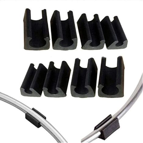 32 U-förmige Stuhlbeinschoner aus Kunststoff für Möbel und Böden (10 mm, schwarz) (1/4)