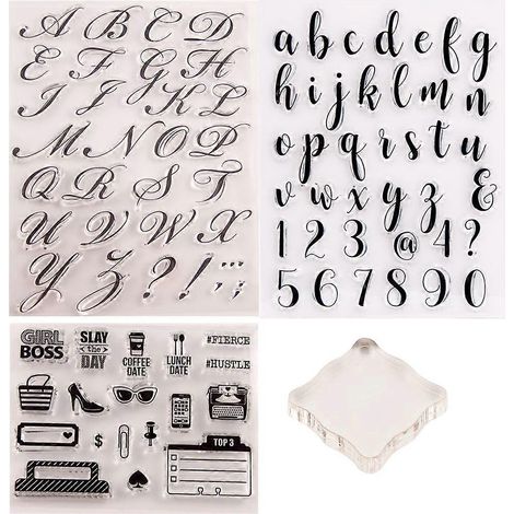 Alphabet-Fondant-Kuchenstempel mit Rückplatte zum Dekorieren von Keksen und Plätzchen, Kartenbasteln, DIY-Scrapbooking