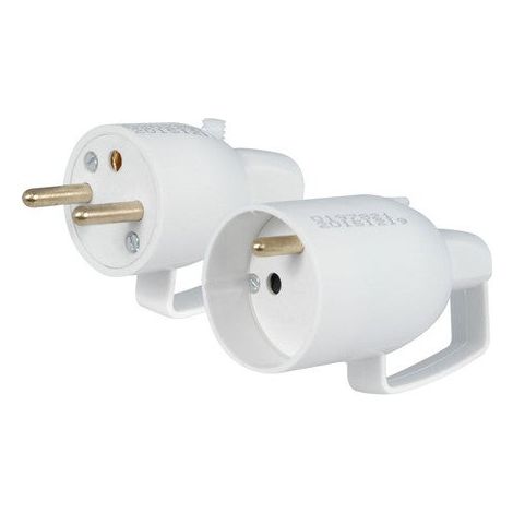 DEBFLEX Lot fiches électriques mâle 2 pôles + terre, 16 A, DEBFLEX