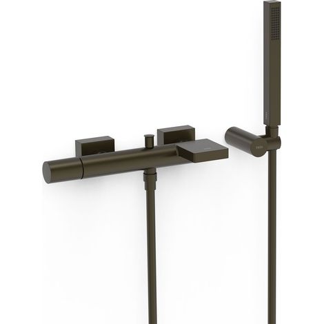 Mitigeur bain avec cascade Noir métallisé brossé - TRES 21117001KMB (1/2)
