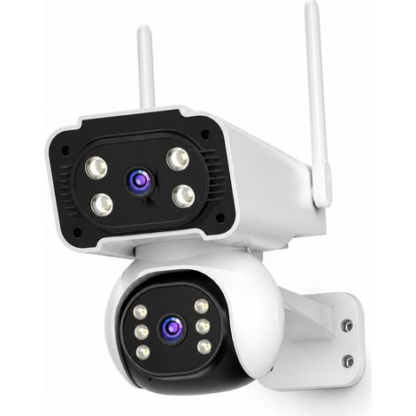 Telecamera di Sorveglianza WiFi Esterna Doppio Obiettivo 360° HD (1/5)