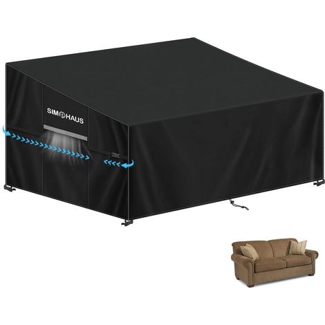Schutzhülle für Gartensofa 135x85x81/61cm, Wasserdicht, UV-Beständig, 420D Oxford (1/5)
