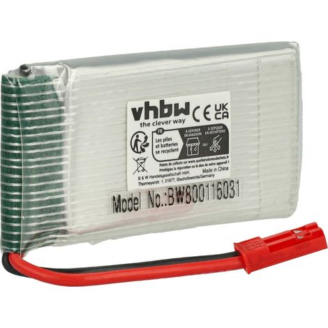 vhbw Li-Polymer Akku 1100mAh (3.7V) JST-Stecker kompatibel mit Modellbau Walkera Dragonfly, HM 5G4
