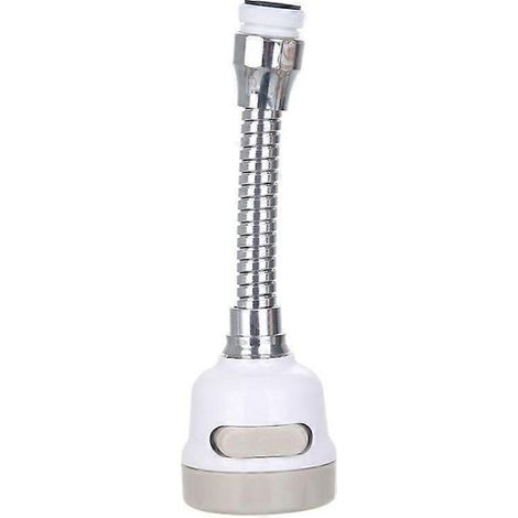 Pommeau de robinet de cuisine orientable à 360°, buse filtrante économe en eau, pommeau de douche filtrant réglable à 3 modes pour cuisine et salle de bain (blanc allongé) (1/5)