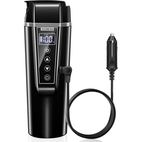 Bouilloire Électrique de Voyage 12V/24V pour Camion et Voiture 450 ml en Acier Inoxydable avec Affichage LED (1/5)