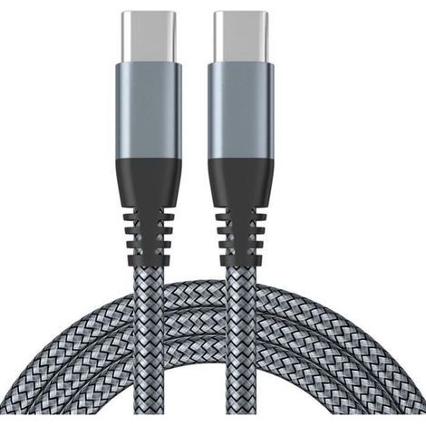 INF Câble de charge Type-C charge rapide 60 w Gris 3 m (1/2)