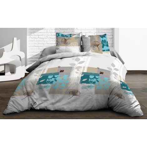 Housse de Couette 240x260 + 2 taies - Pur Coton 57 Fils - Palerme (1/4)